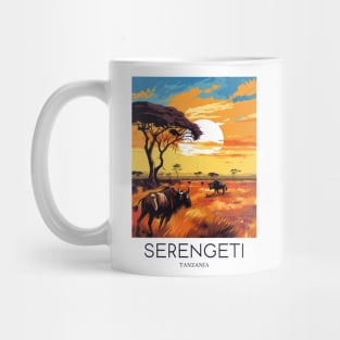 A Pop Art Travel Print of the Serengeti National Park - Tanzania Mug